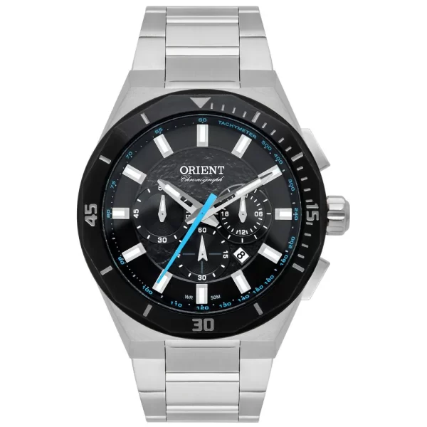 RELÓGIO ORIENT SPORT MASCULINO CRONÓGRAFO MBSSC253 PRATA